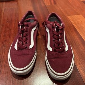 Burgundy Vans Wmns